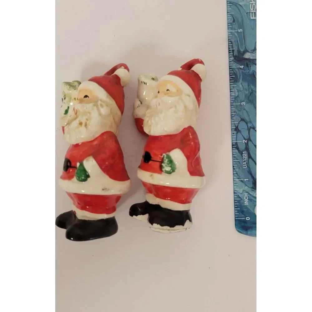 Vintage Ceramic Santa Claus Salt And‎ Pepper Shakers